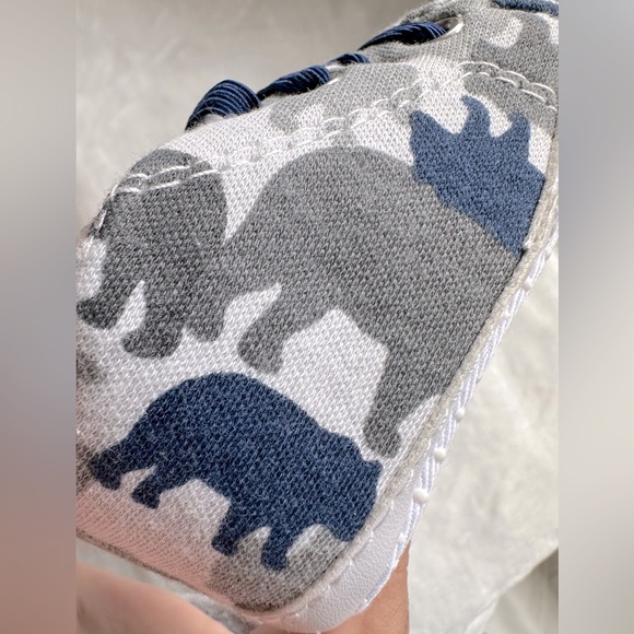 Bear-Camo Sneakers Navy Blue/ White/ Grey • NWOT • Super Cute ! - Picture 2 of 7